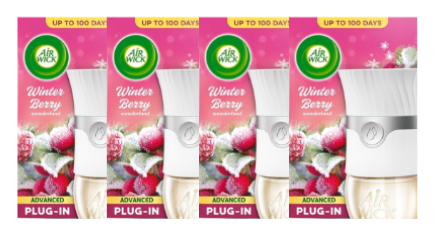 Airwick Winter Berry Wonderland Plug In Kit x 4